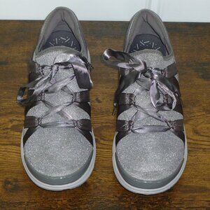 Bzees Inspire Slip-on Sneakers in Light Grey Sparkle Mesh